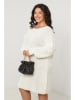 Curvy Lady Gebreide jurk wit
