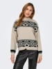 ONLY Pullover in Creme/ Schwarz