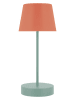 Remember Ledtafellamp "Oscar" oranje/mintgroen - (H)33,5 x Ø 14,5 cm