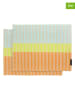 Remember 2-delige set: placemats "Ben" lichtblauw/lichtgroen/oranje - (L)43,5 x (B)32 cm