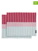 Remember 2-delige set: placemats "Vivi" rood/lichtroze/mintgroen - (L)43,5 x (B)32 cm