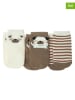 COOL CLUB 3er-Set: Socken in Weiß/ Braun