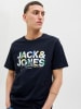 Jack & Jones Koszulka "Jjgeplas" w kolorze granatowym