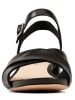 Clarks Leren haksandalen "Sheer35 Strap" zwart