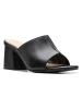 Clarks Leder-Pantoletten "Siara65" in Schwarz
