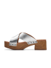 Clarks Leren slippers "Sivanne Walk" zilverkleurig