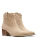 Clarks Leren enkellaarzen "Elder Rae" beige
