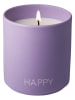 Design Letters Świeca zapachowa "Happy" w kolorze fioletowym - 260 g