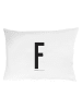 Design Letters Kussenhoes "F" wit - (L)70 x (B)50 cm