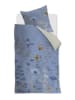 Beddinghouse Komplet pościeli satynowej "Nala" w kolorze błękitno-beżowym