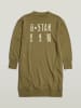 G-Star Sukienka dresowa w kolorze khaki