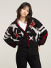 G-Star Kardigan "Holiday" w kolorze czarno-czerwono-białym