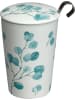 Eigenart Kubek "Teave - Trees Eucalyptus" w kolorze biało-niebieskim do herbaty - 350 ml