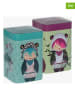 Eigenart 2-delige set: theecontainers "Little Animals" meerkleurig - 200 g