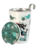 Eigenart Theekop "Teaeve - Sweet Little Geisha" wit/turquoise - 350 ml