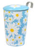 Eigenart Kubek "Teaeve - Daisy" w kolorze błękitno-biało-żółtym do herbaty - 350 ml