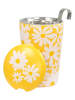 Eigenart Kubek "Teaeve - Daisy" w kolorze biało-żółtym do herbaty - 350 ml