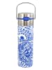 Eigenart Roestvrijstalen theefles "Leeza - Côte d'Azur" blauw/wit - 500 ml