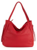 Lucca Baldi Leren schoudertas "Fiesole" rood - (B)34 x (H)29 x (D)15 cm