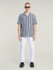 G-Star Hemd in Blau/ Creme