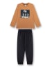 Sanetta Pyjama lichtbruin/zwart