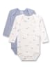 Sanetta 2er-Set: Bodys in Hellblau/ Weiß