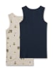 Sanetta 2er-Set: Hemdchen in Dunkelblau/ Beige