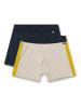 Sanetta 2er-Set: Boxershorts in Dunkelblau/ Beige