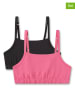 Sanetta 2er-Set: Bustiers in Schwarz/ Rosa