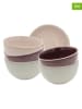 Ard'time 6-delige set: kommen "Terra" beige/crème/bruin - Ø 14,2 cm