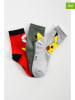 Pokémon 3er-Set: Socken "Pokémon" in Rot/ Grau