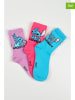 Lilo & Stitch 3er-Set: Socken "Lilo & Stitch" in Lila/ Pink/ Hellblau