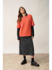 Just Cashmere Kasjmieren shirt "Carla" koraalrood