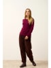 Just Cashmere Kaszmirowy sweter "Joyce" w kolorze bordowym