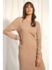 Just Cashmere Kaschmir-Kleid "Lina" in Beige