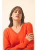 Just Cashmere Kasjmieren trui "Nora" oranje