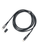 Troika USB-C oplaadkabel zwart - (L)200 cm