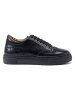 British Passport Leder-Sneakers in Schwarz