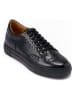 British Passport Leder-Sneakers in Schwarz