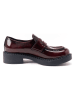 British Passport Leren mocassins bordeaux