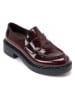 British Passport Leren mocassins bordeaux