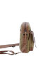 SPARWELL Leder-Umhängetasche "Steve" in Hellbraun/ Khaki - (B)22 x (H)25 x (T)8 cm