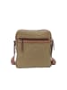 SPARWELL Leder-Umhängetasche "Steve" in Hellbraun/ Khaki - (B)22 x (H)25 x (T)8 cm