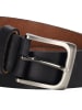 HIDE & STITCHES Leren riem "Frisco" zwart