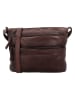 HIDE & STITCHES Leren schoudertas "Paint Rock" donkerbruin - (B)26 x (H)20 x (D)5 cm
