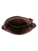 HIDE & STITCHES Leren schoudertas "Paint Rock" donkerbruin - (B)26 x (H)20 x (D)5 cm