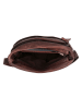 HIDE & STITCHES Leren schoudertas "Paint Rock" donkerbruin - (B)26 x (H)20 x (D)5 cm