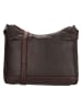 HIDE & STITCHES Leder-Umhängetasche "Japura" in Dunkelbraun - (B)31 x (H)21 x (T)9 cm