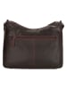 HIDE & STITCHES Leren schoudertas "Japura" donkerbruin - (B)31 x (H)21 x (D)9 cm
