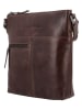 HIDE & STITCHES Skórzana torebka "Porto" w kolorze ciemnobrązowym - 23 x 23 x 4 cm